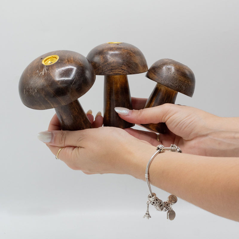 Set of 3 Incense Cone Mushrooms ((10cm 9cm 8cm) product image