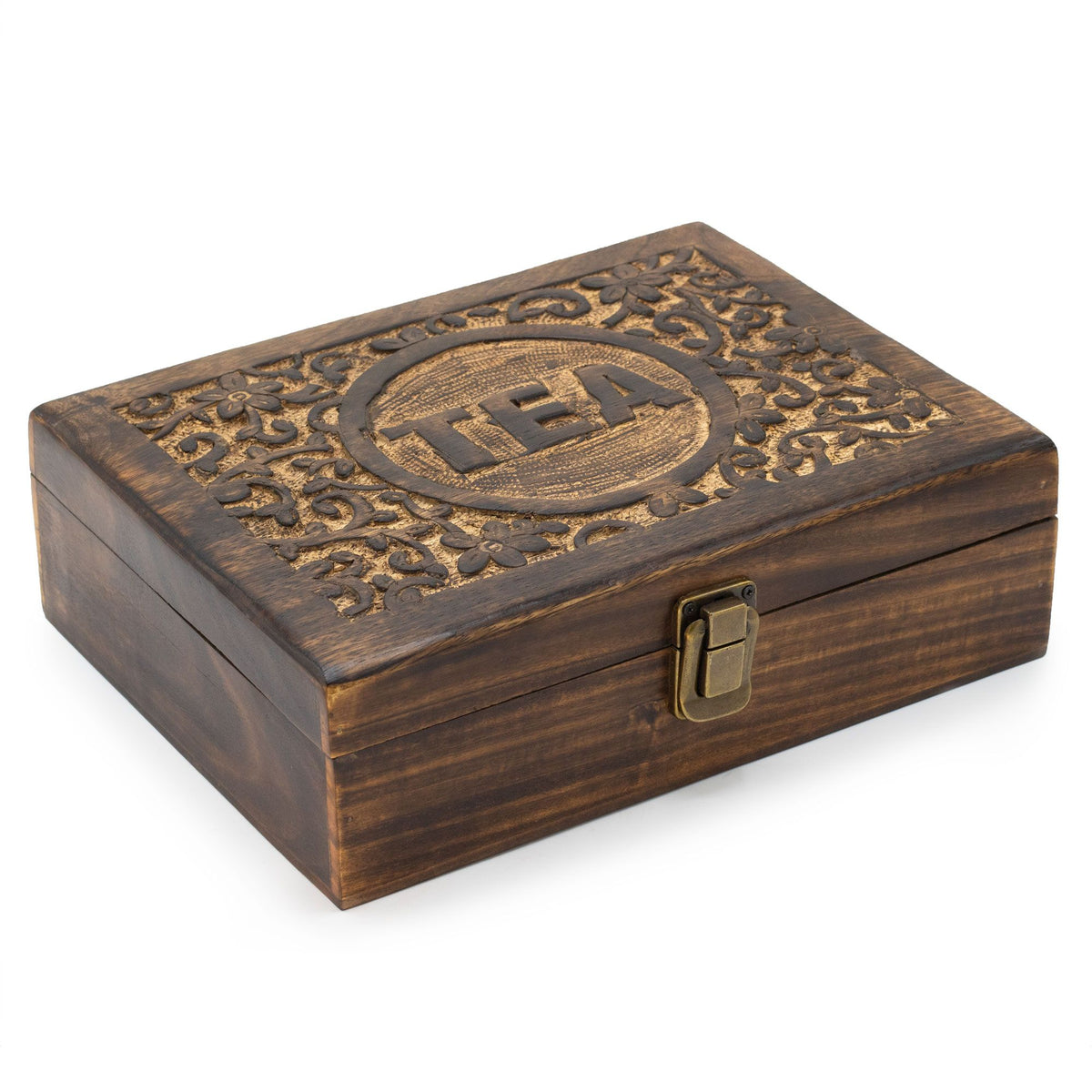Mango Carved Tea Box - 12 Compartments - product image 5