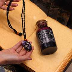 Ancient Witch Bath Spell Potion & Rose Quartz Crystal Amulet - Love product image 9