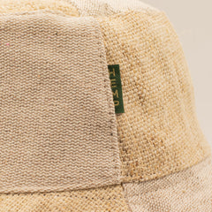 Patched Hemp & Cotton Boho Festival Hat - Natural product image 2