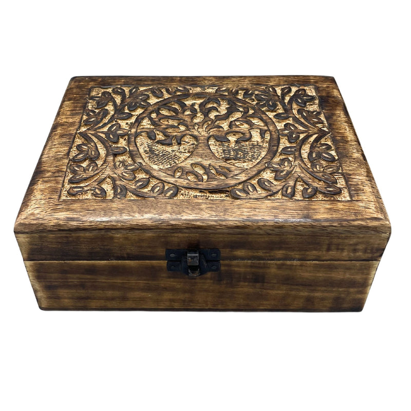 Large Wooden Keepsake Box 20x15x7.5cm - Tree of Life product image
