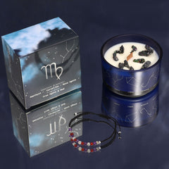 Zodiac Crystal Candle with Gemstone Bracelet - Virgo product image 4