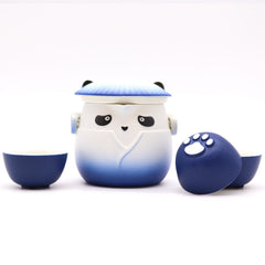 Panda Teapot Set & Three Cups - Sky Blue product image
