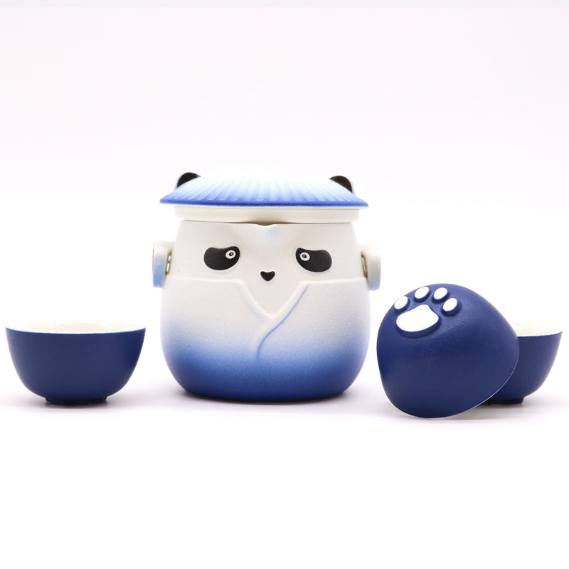 Panda Teapot Set & Three Cups - Sky Blue product image