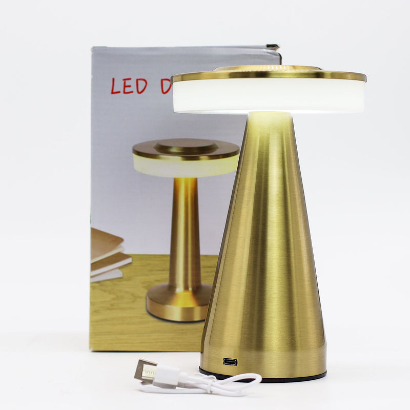 Touch Lamp - Tall Stem Bronze/Gold - USB (C) - Rechargeable (400 Watt)