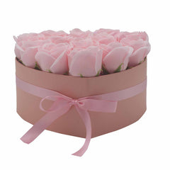 Soap Flower Gift Bouquet - 13 Pink Roses - Heart product image 8