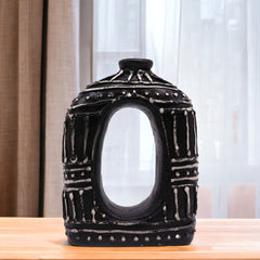 Oval Donut Shaped Vase - Chocolate 23cm product image 2