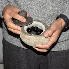 Natural Riverstone Grounding Pot -Medium (aprox 12x8cm) product image 2