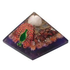 Lrg Organite Pyramid 80mm - Peacock product image 3