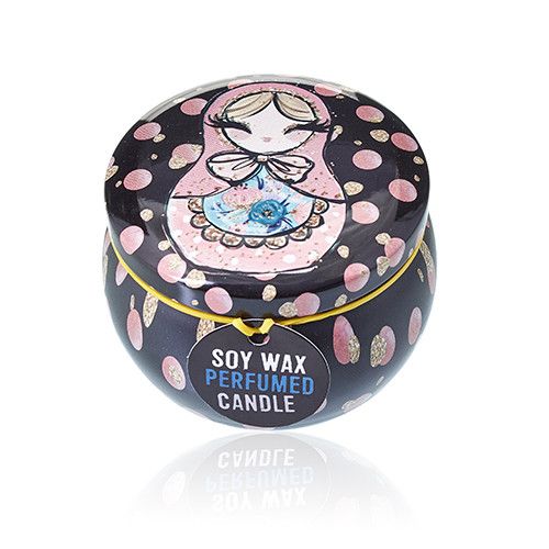 Art Tin Candle - Assorted Design - Russian Dolls - Dolly Blue product image 12