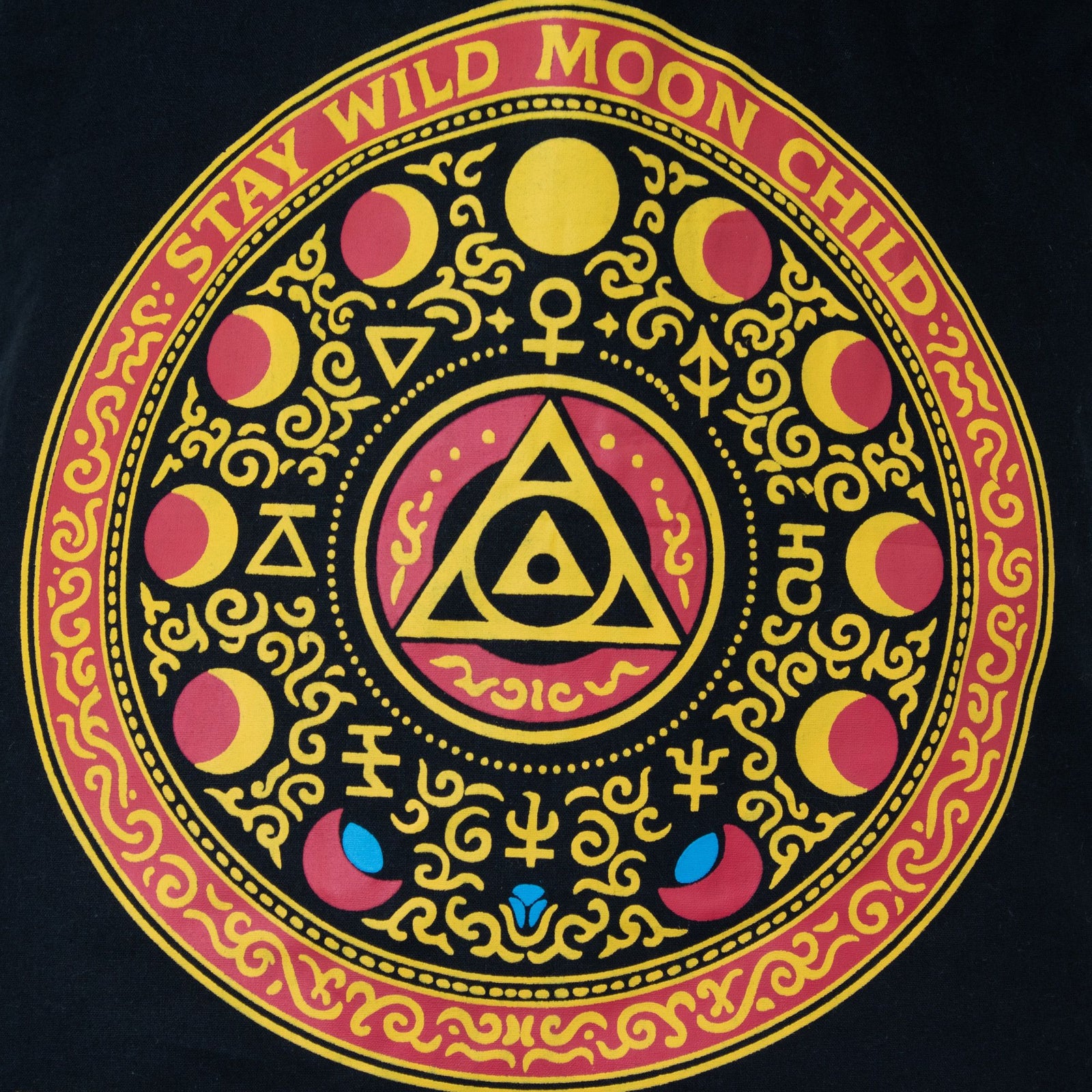 Iconic Classic Tote Bag - Luna Alchemy Wheel - Black 6oz product image
