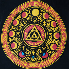 Iconic Classic Tote Bag - Luna Alchemy Wheel - Black 6oz product image