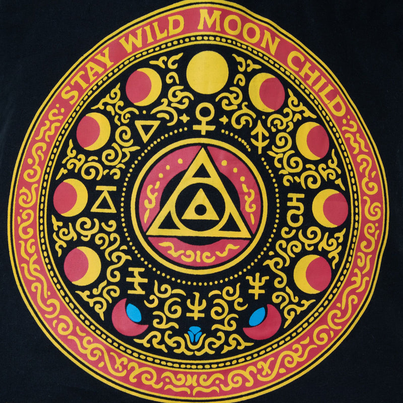 Iconic Classic Tote Bag - Luna Alchemy Wheel - Black 6oz product image