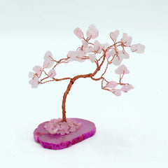 Gemstone Tree - Rose Quartz on Pink Agate Base (35 stones) product image 3
