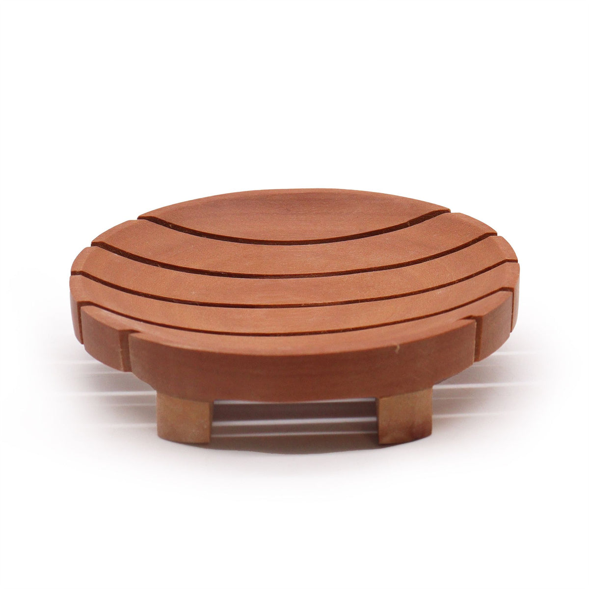 Classic Mahogany Soap Dish - Round product image 2