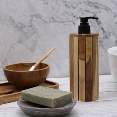 Natural Teakwood Soap Dispenser - Round product image 10