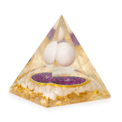 Med Organite Pryamids 7x6cm - Floating Quatz Sphere - Quatz Chunks product image 2