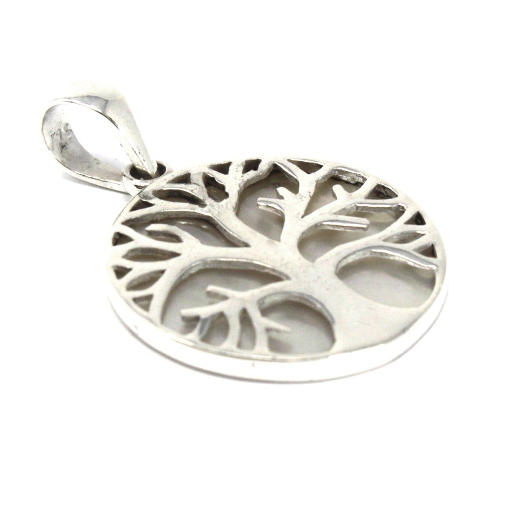 Tree of Life Silver Pendant 22mm - Mother of Pearl product image 2