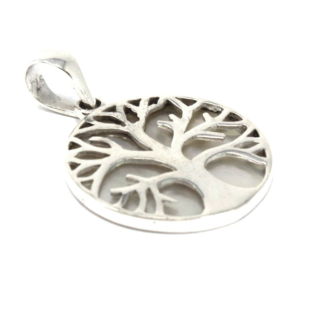 Tree of Life Silver Pendant 22mm - Mother of Pearl product image 2