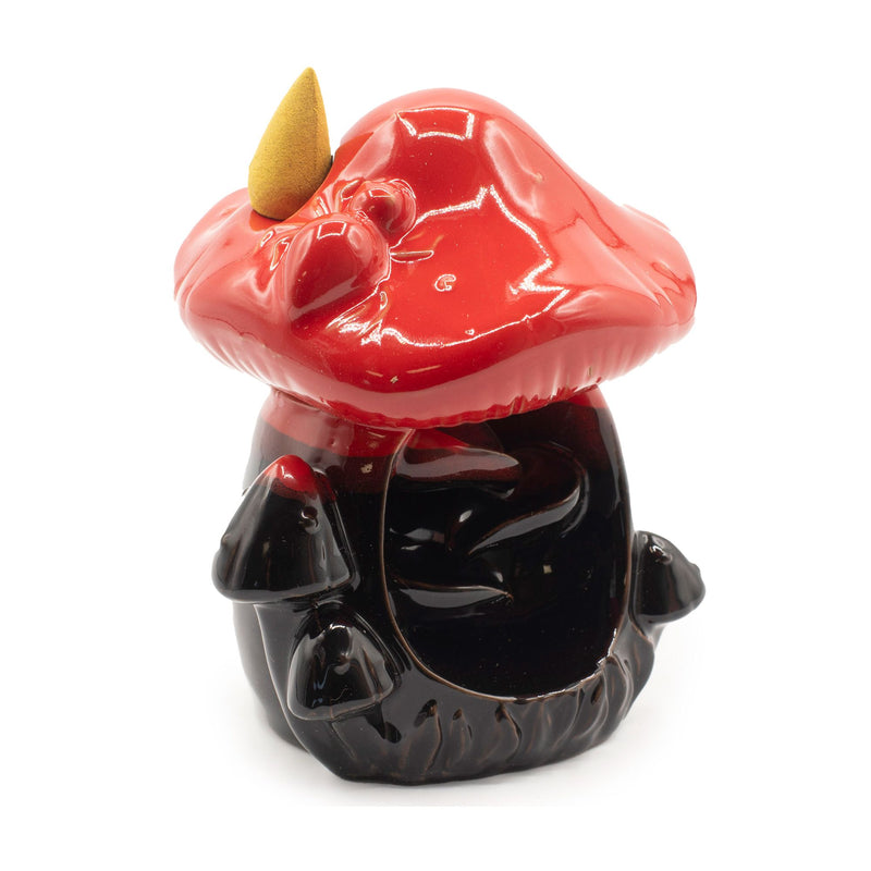 Backflow Incense Burner - Large Red Mushroom product image