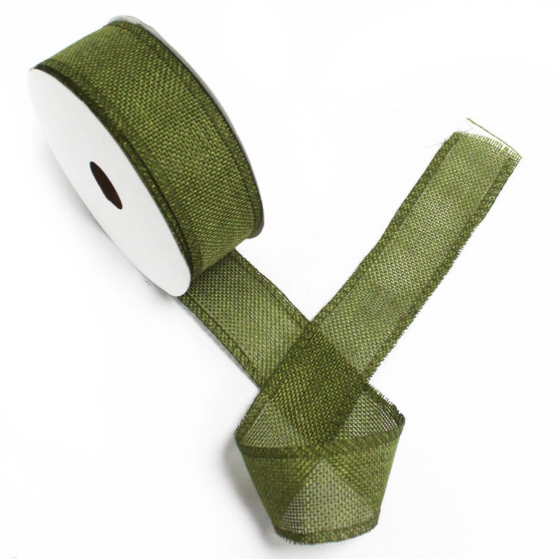 Natural Texture Ribbon 38mm x 20m - Xmas Green product image