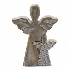 Mango Wood Angel in Angel - Whitewash product image 3