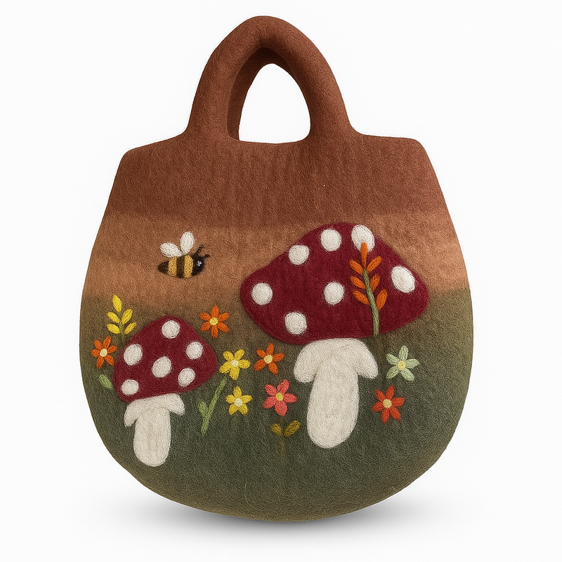 Mushroom Garden Felted Bag product image