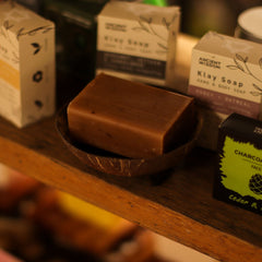 Natural Coconut Soap Dish - Round - 11cm product image 7