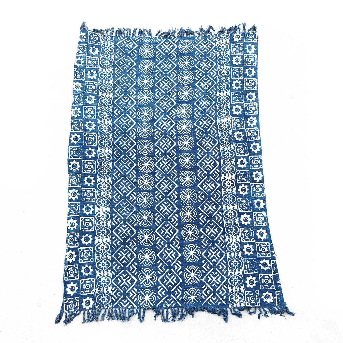 Handmade Indigo Throw - 170x120cm - Desi Stripes product image 3