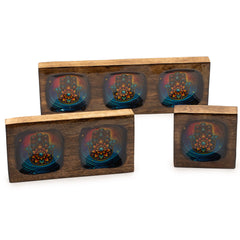 Med Enamelled Mango Tray Set - Hamsa product image 3