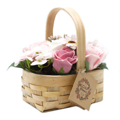 Medium Pink Bouquet in Wicker Basket product image 3