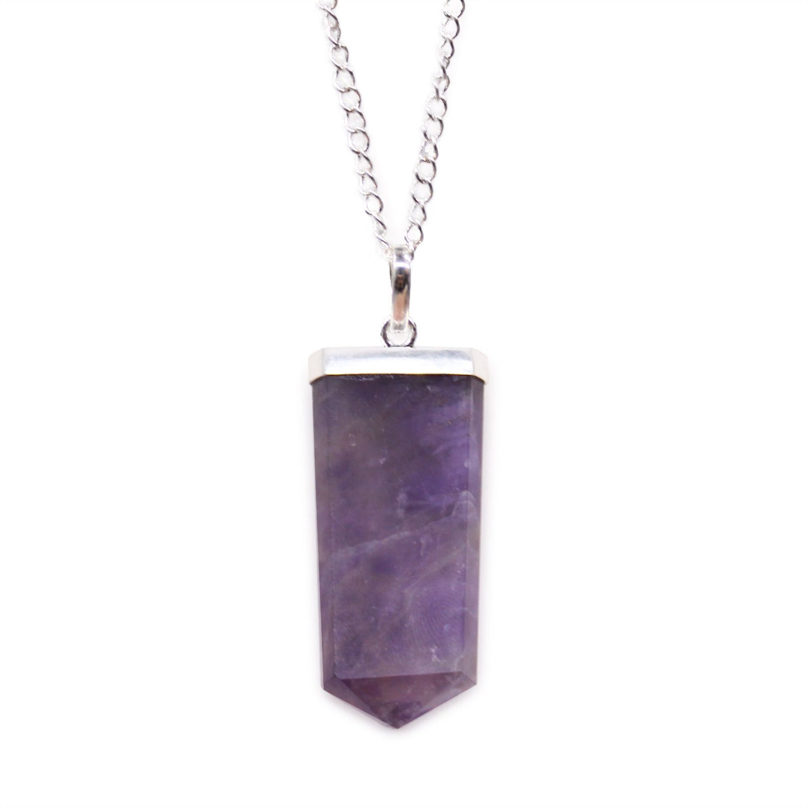 Gemstone Flat Pencil Pendant - Amethyst product image