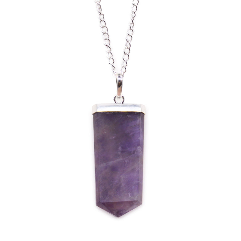 Gemstone Flat Pencil Pendant - Amethyst product image