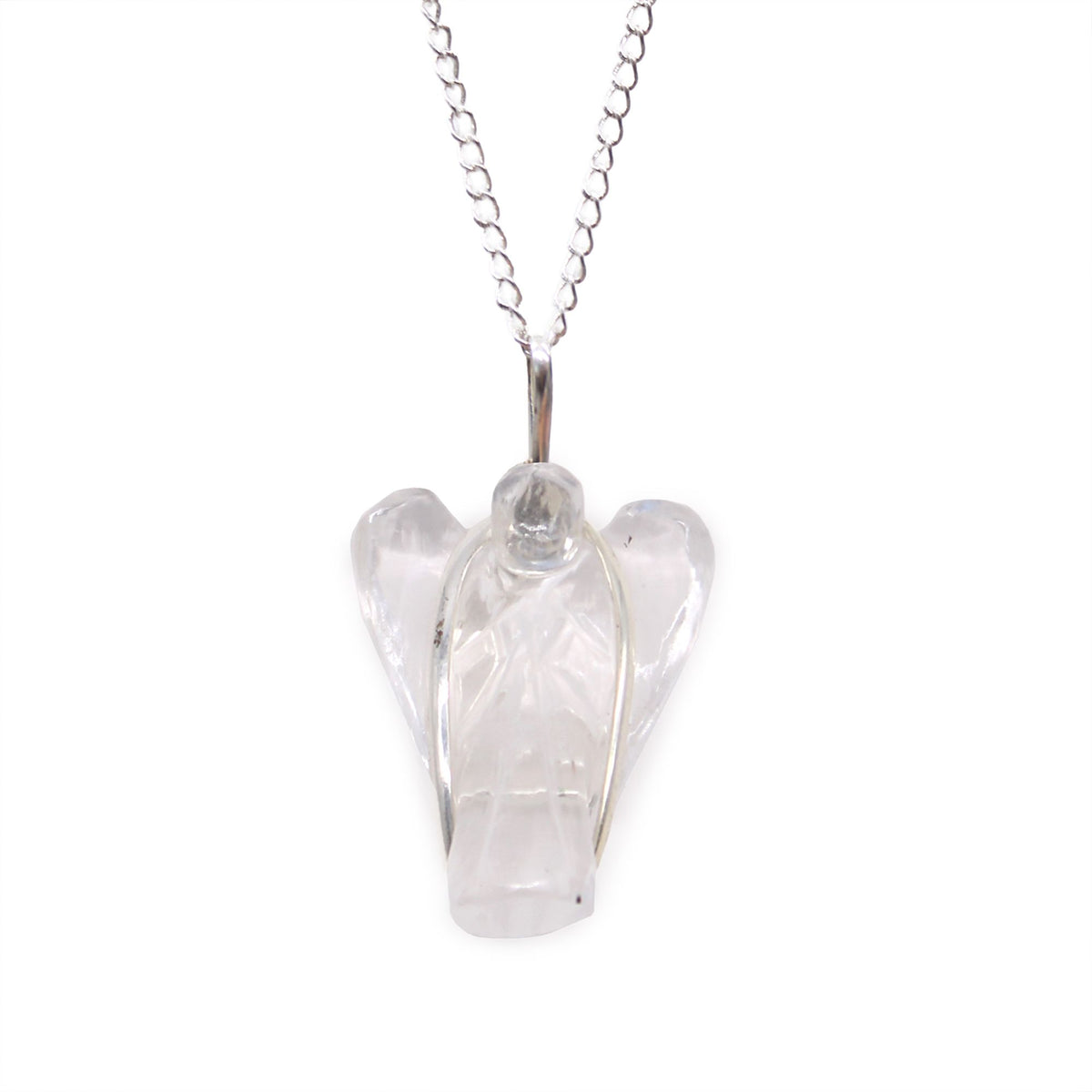Gemstone Guardian Angel Pendant - Rock Quartz product image