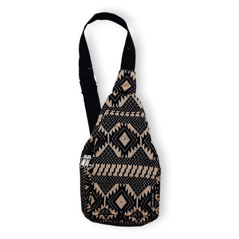 Nomad Sari Jacquard Natural Cross Bag - Desert Loom product image