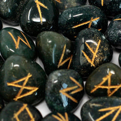 Runes Stone Set in Pouch - Bloodstone product image