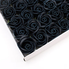 Craft Soap Flowers - Med Rose - Black With white Rim product image 4