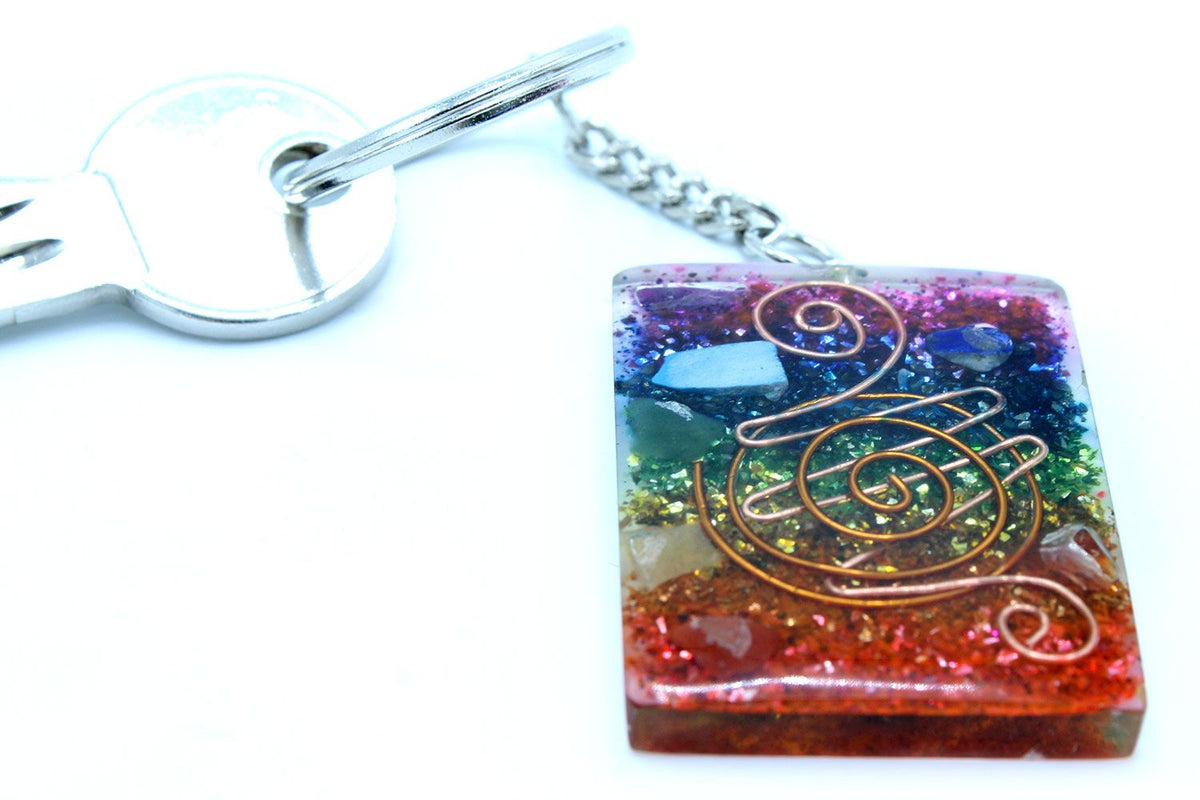 Orgonite Power Keyring - Home Protect Copper and Chakra product image 2