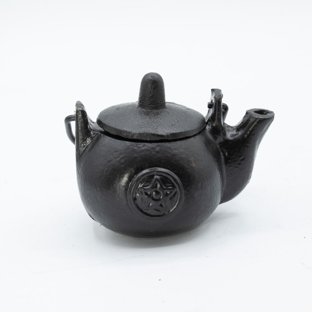 Small Cast Iron Ritual Pot with Pentagon 8x8x10cm product image 2