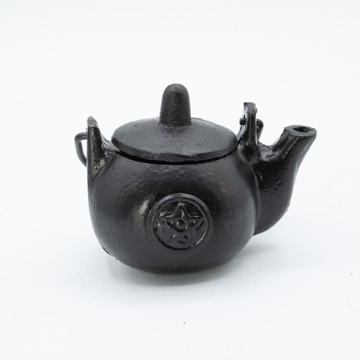 Small Cast Iron Ritual Pot with Pentagon 8x8x10cm product image 2