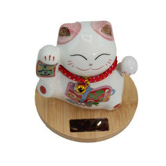 Solar Money Cat Wooden Base - Pink moving Hand product image 2