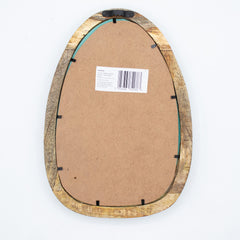 Set of 3 Pebble Shaped Mirrors - Light Wood Finish product image 8