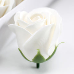Craft Soap Flowers - Med Rose - White product image 7