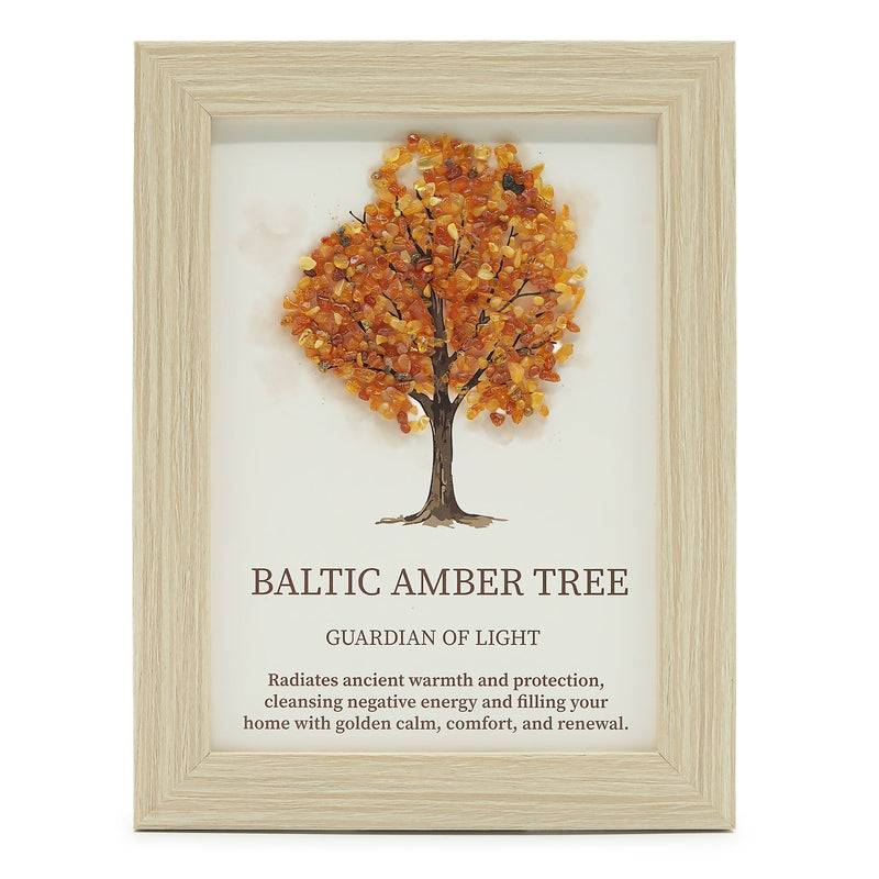 Gemstone Picture - Tree of Life - Baltic Amber (20x14.7x1cm) product image
