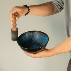 Aluminum Singing Bowl - Magic Mushroom - Blue (20cm) product image 6