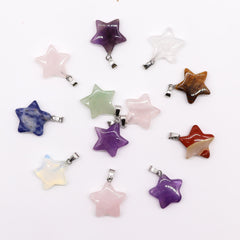 Gemstone Stars Pendants (12 assorted) 20x6mm product image