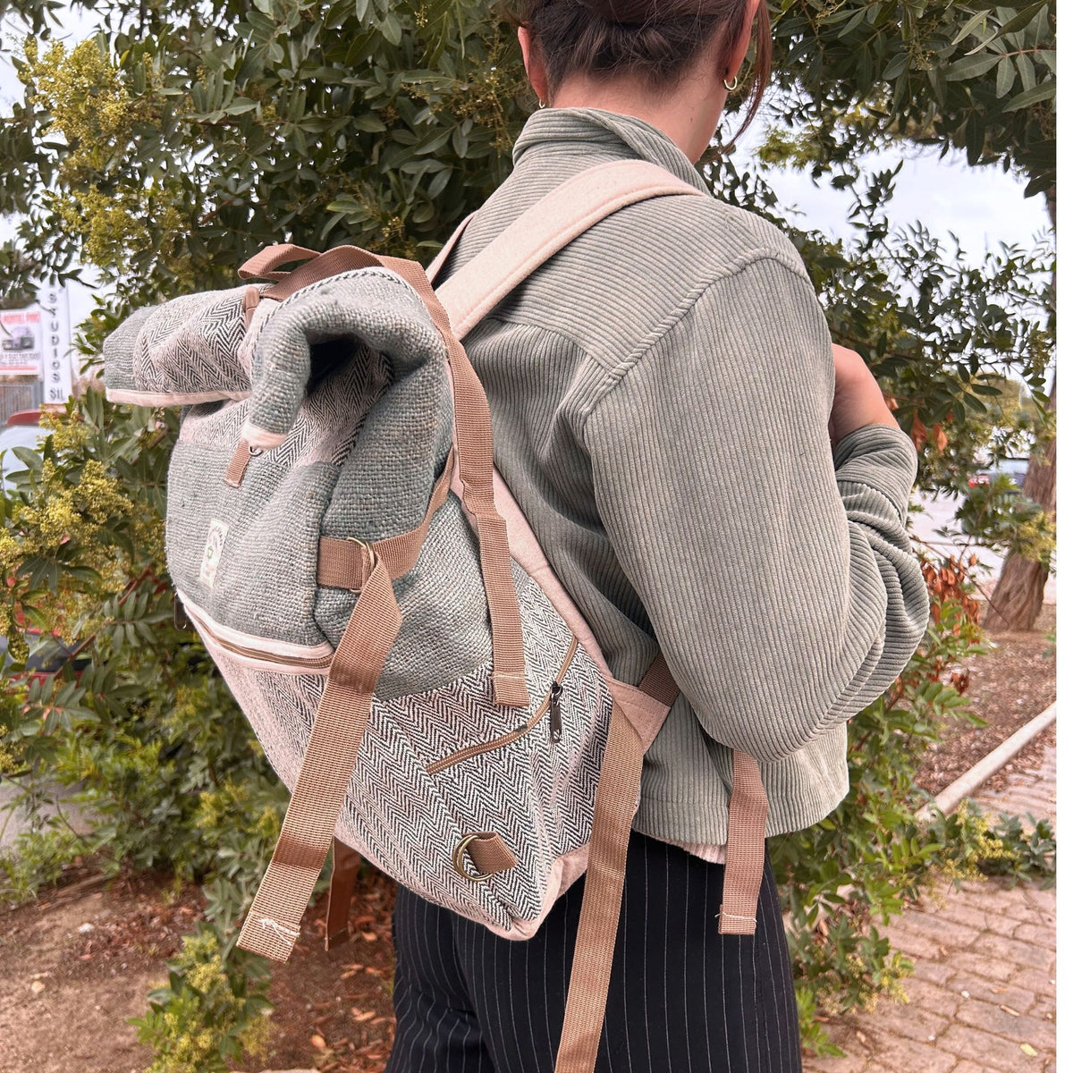 Hemp Trekking Rolling Backpack - Sage - product image 5