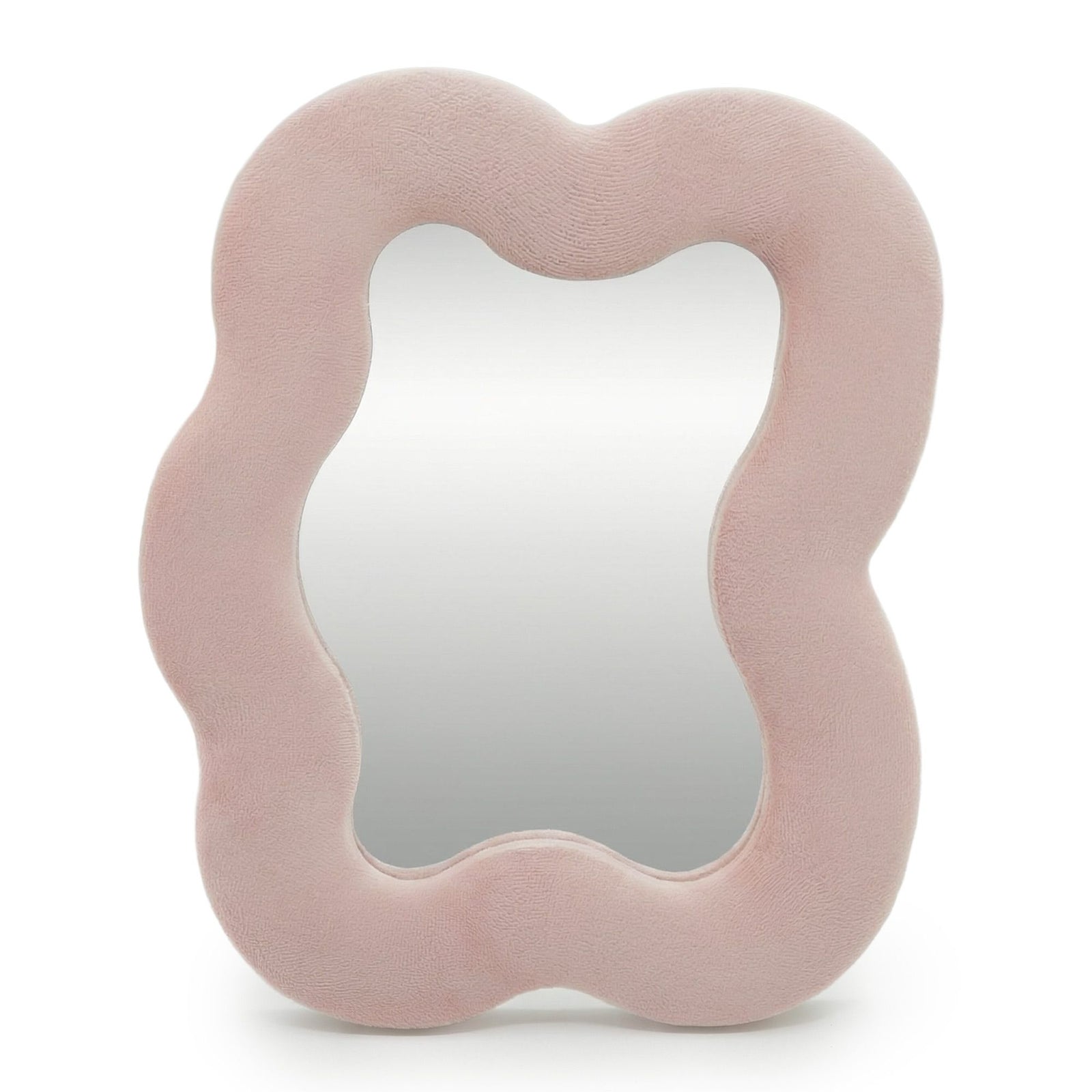 Soft Squiggly Mirror – Square Pebble – Rose Blush (22.5x27x2.3cm) product image