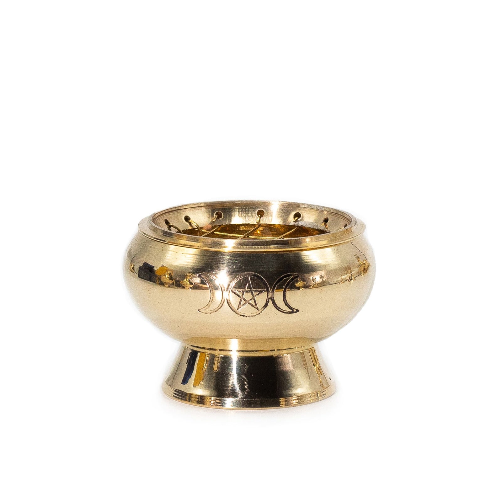 Charcoal Incense Jar - Triple Moon Pentagram product image