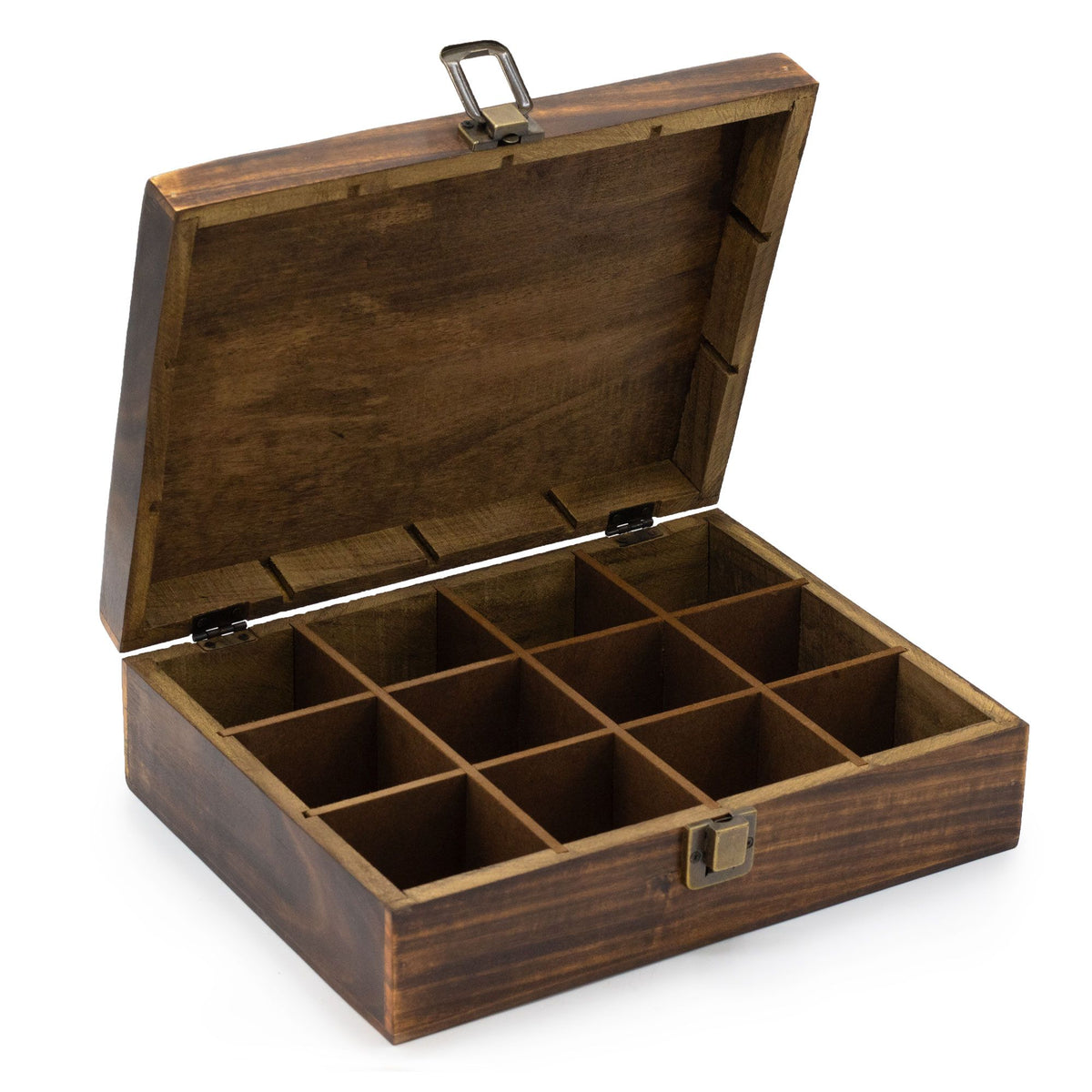 Mango Carved Tea Box - 12 Compartments - product image 3